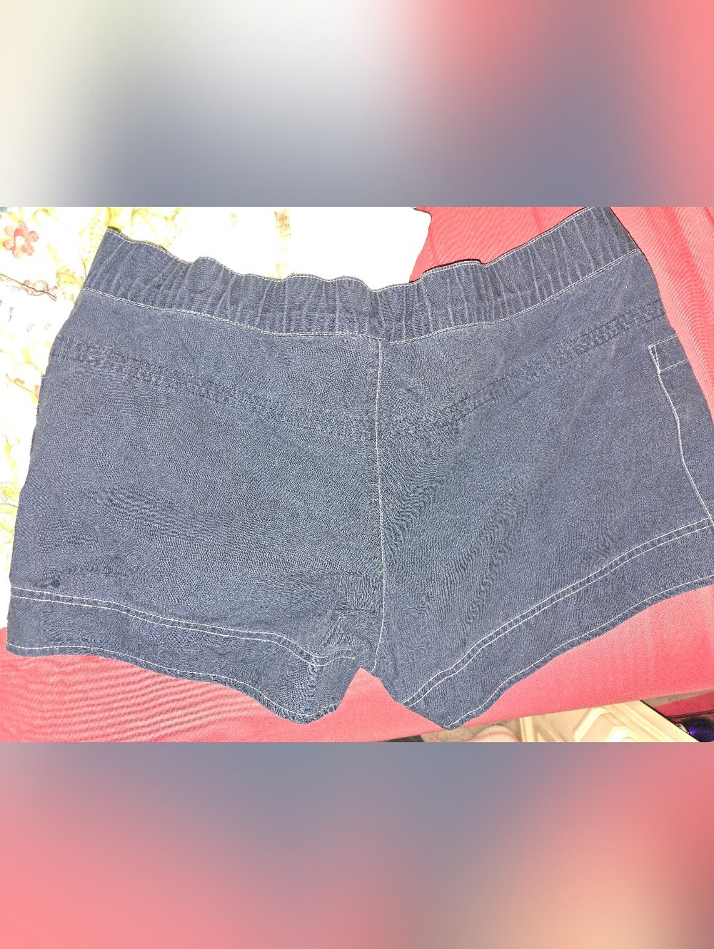 Navy Blue Nike Board Shorts with Contrast Stitching - Picture 3 of 4